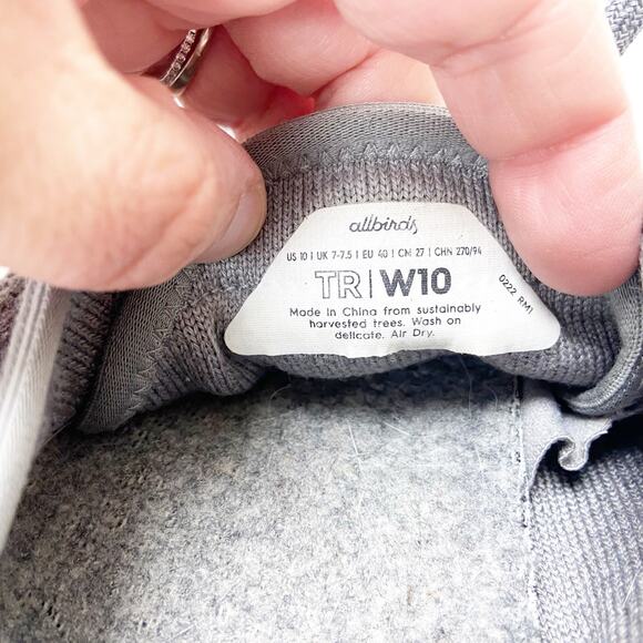 Allbirds 10 Women's Gray Tree Runner Low Top Lace Up Activewear Running Shoes - Picture 11 of 15